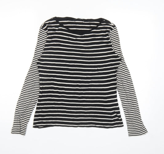 Womens UK Size 12 Debenhams Black Basic T-Shirt