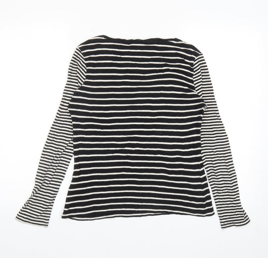 Womens UK Size 12 Debenhams Black Basic T-Shirt