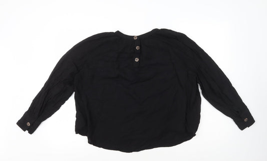Womens UK Size 12 NEXT Black Basic T-Shirt