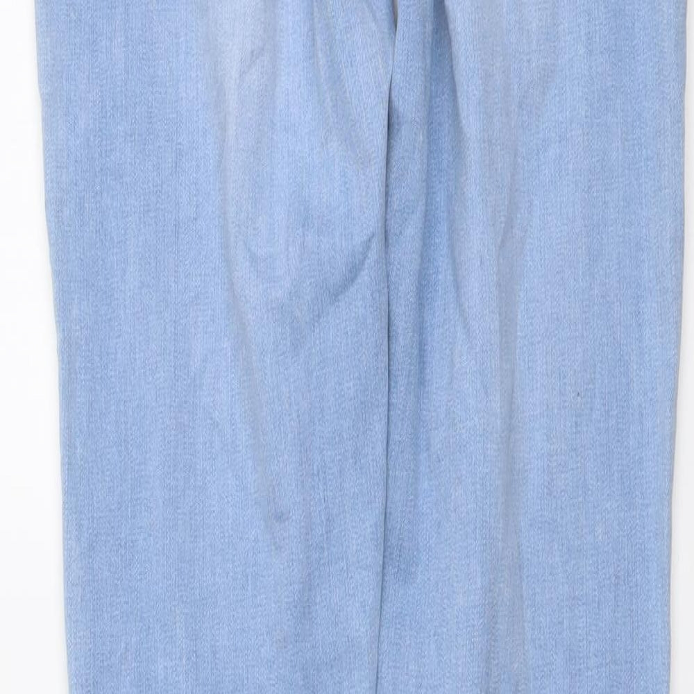 Topshop Womens Blue Cotton Skinny Jeans Size 30 in L32 in Regular Button