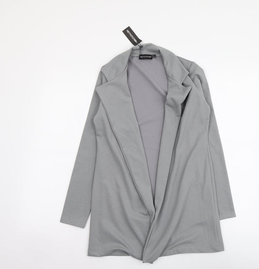 Womens UK Size 10 PRETTYLITTLETHING Grey Jacket