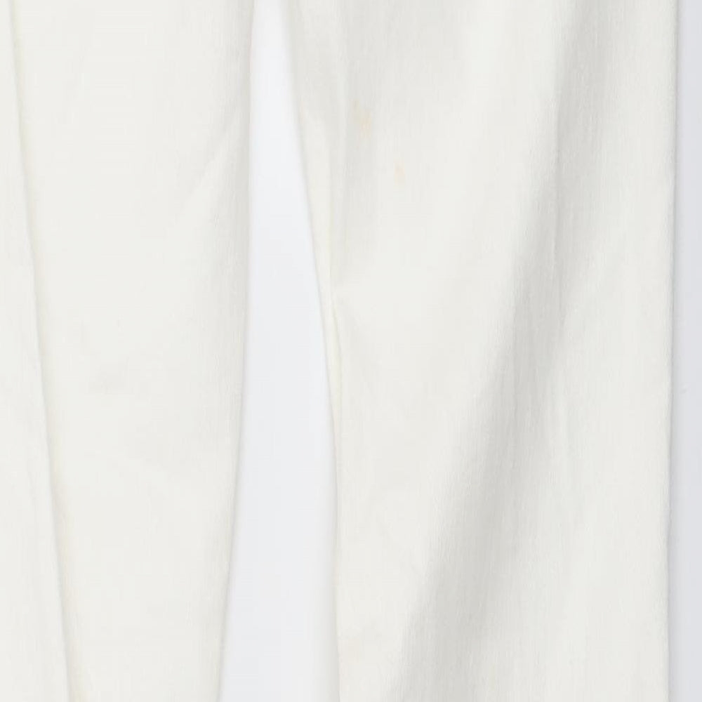 Topshop Womens Ivory Cotton Mom Jeans Size 26 in L30 in Regular Button