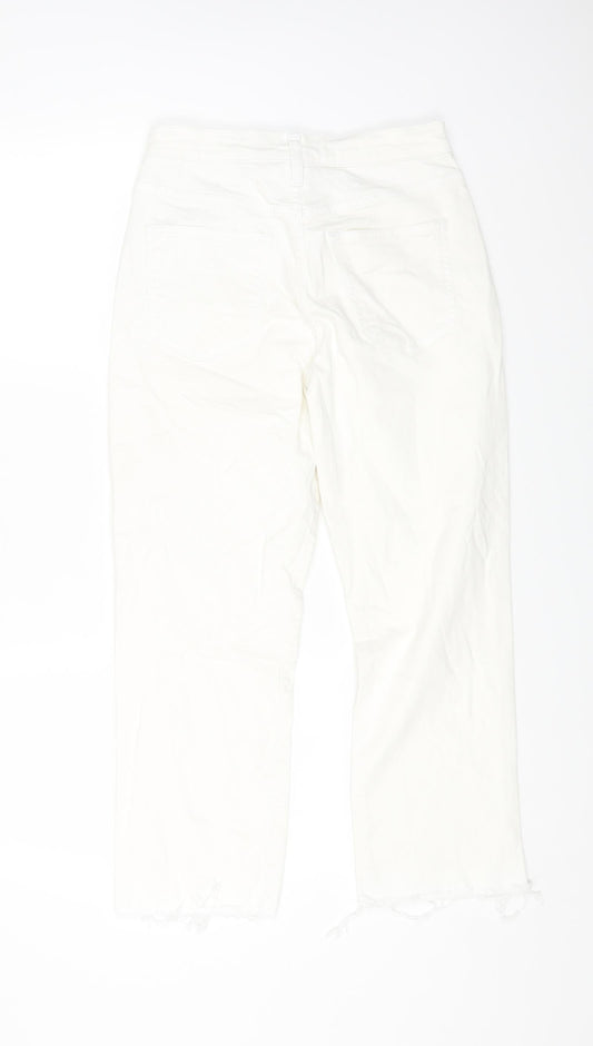 Gap Womens White Cotton Capri Jeans Size 26 in L23 in Regular Zip