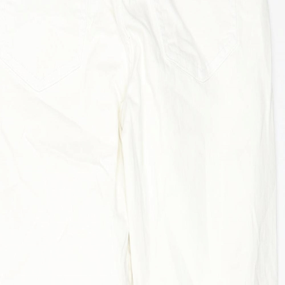 Gap Womens White Cotton Capri Jeans Size 26 in L23 in Regular Zip