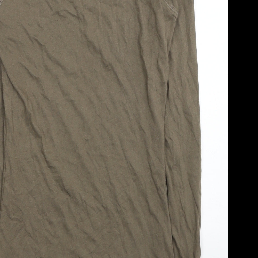Womens UK Size 6 Debenhams Brown Tunic T-Shirt