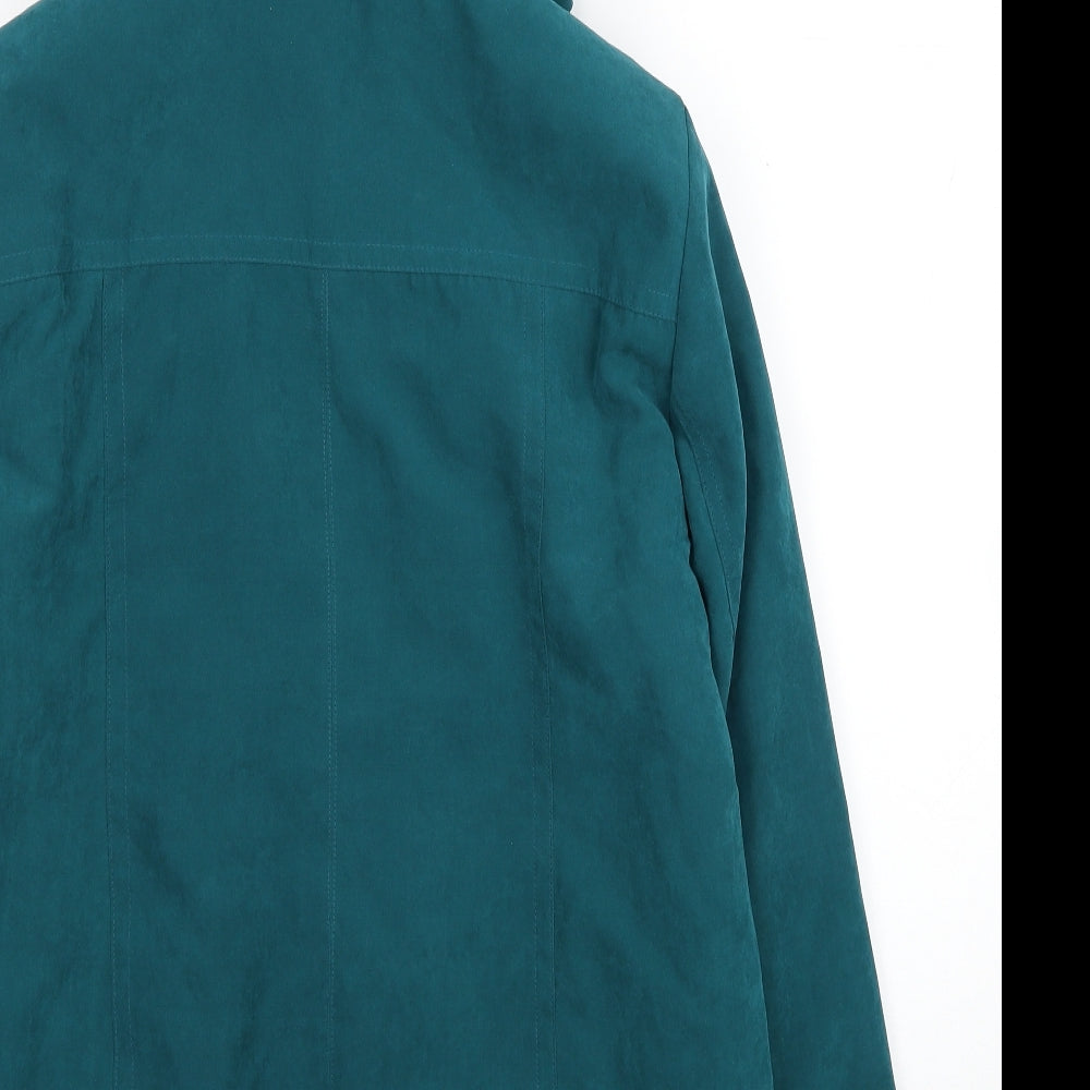 Anna Rose Womens Blue Trench Coat Coat Size S Zip