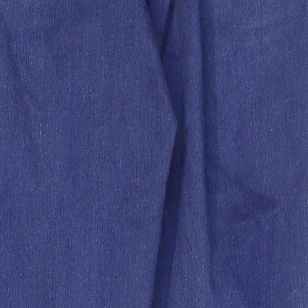 Topshop Womens Blue Cotton Skinny Jeans Size 28 in L26 in Regular Zip