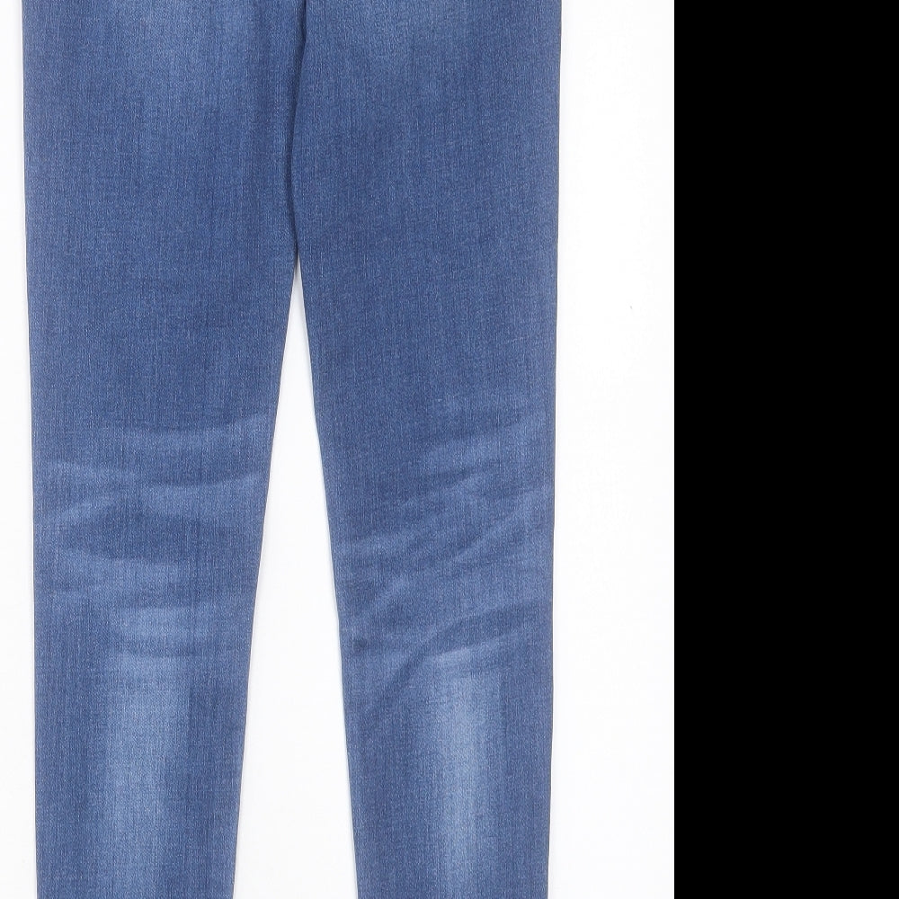 Womens UK Size M WAX JEAN Regular Fit Skinny Blue Jeans
