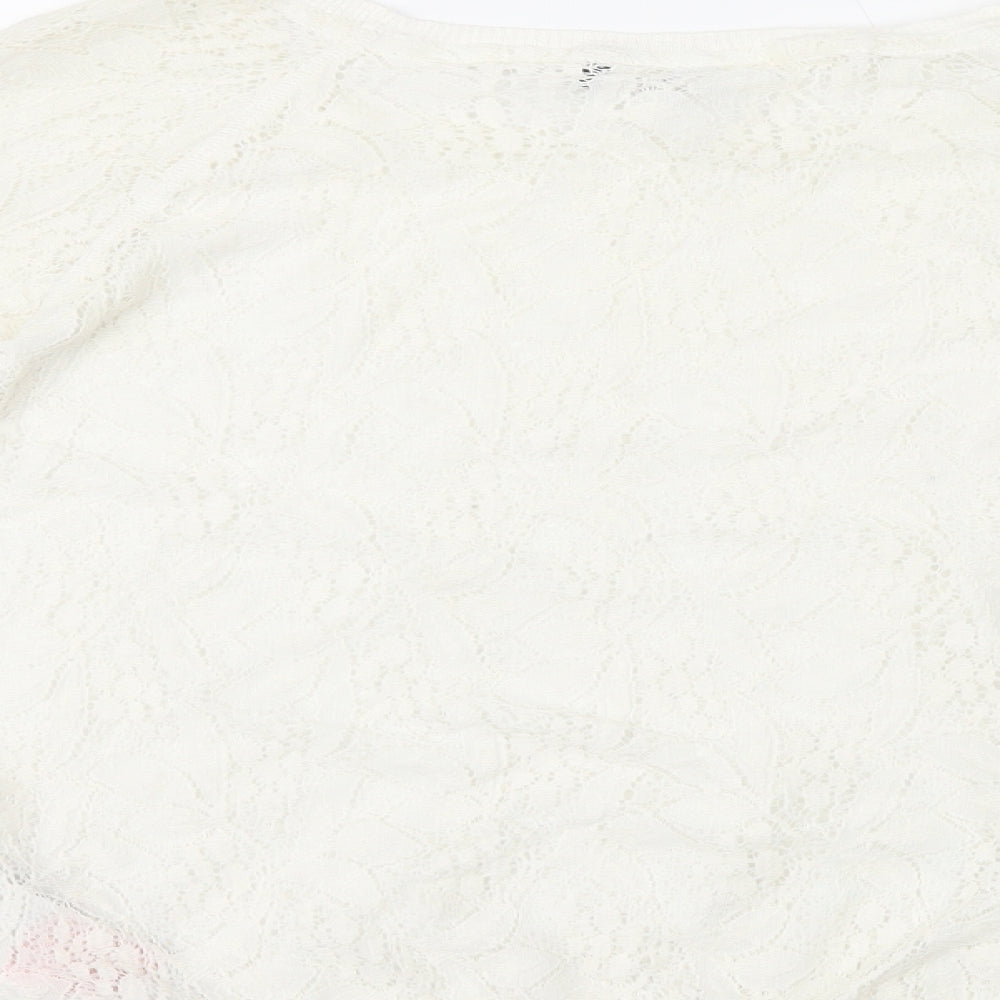 Womens UK Size L Only White Pullover Jumper