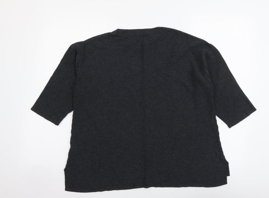Womens UK Size M Monsoon Grey Henley Jumper