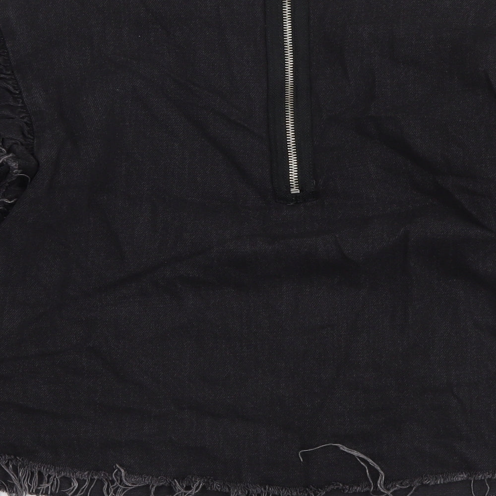 Womens UK Size XS Zara Grey Basic Blouse