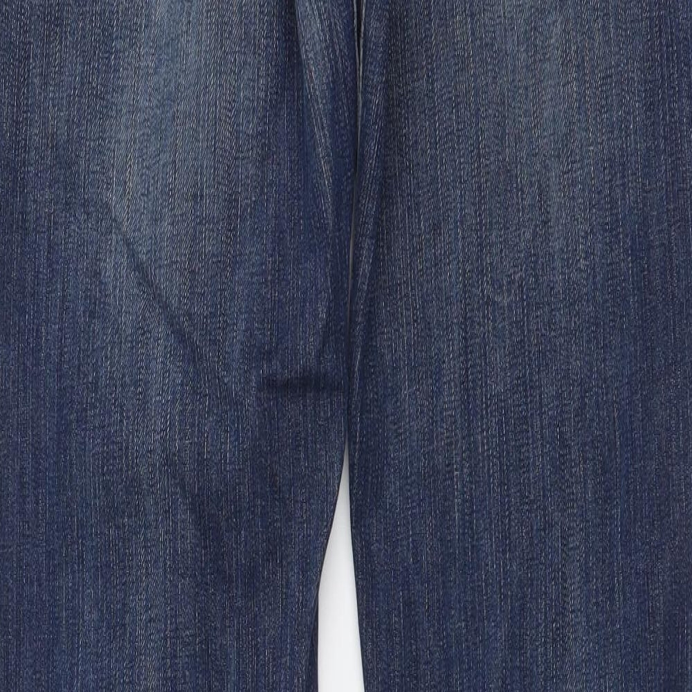 Lee Womens Blue Cotton Straight Jeans Size 27 in L31 in Regular Button