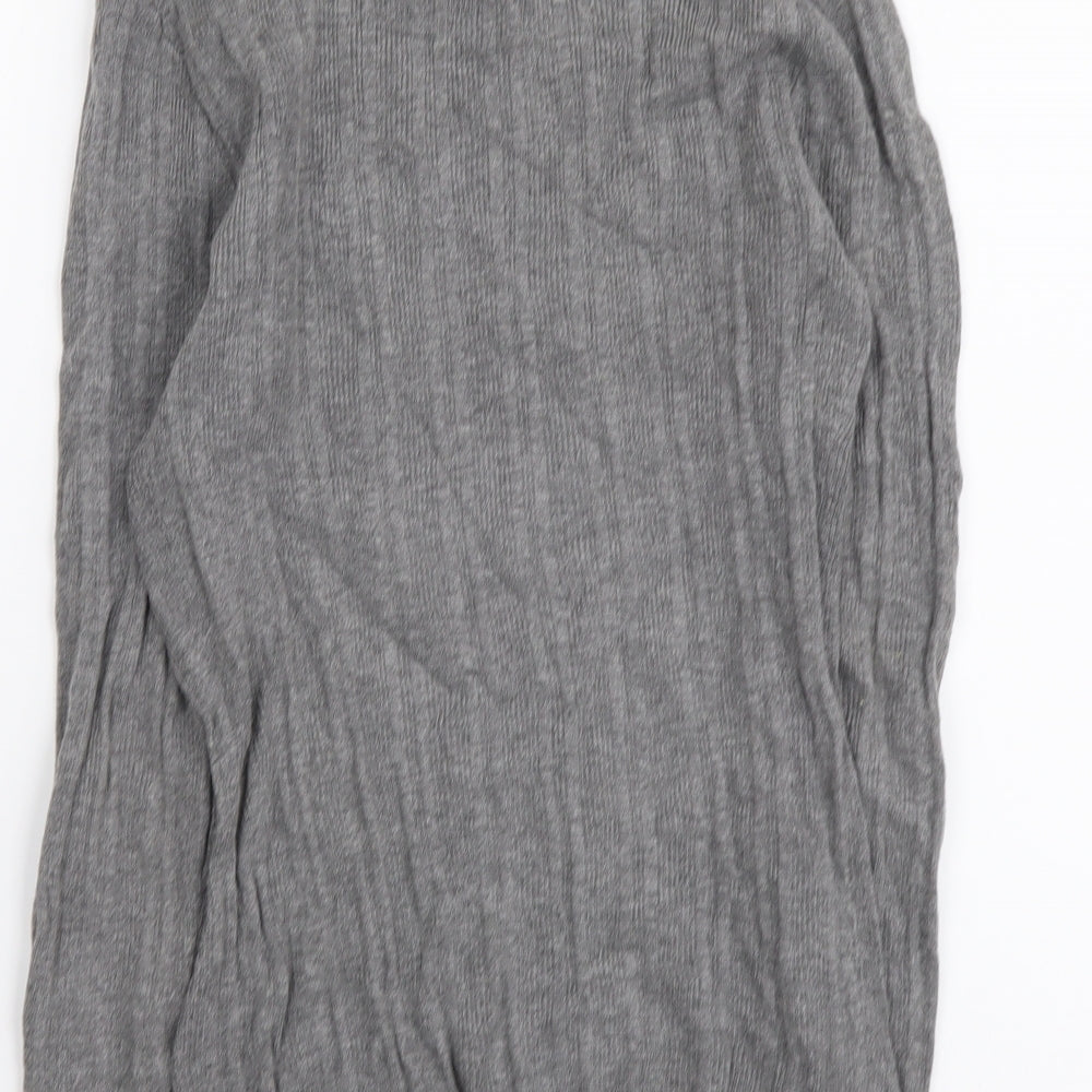 Primark Womens Grey Round Neck Acrylic Pullover Jumper Size M