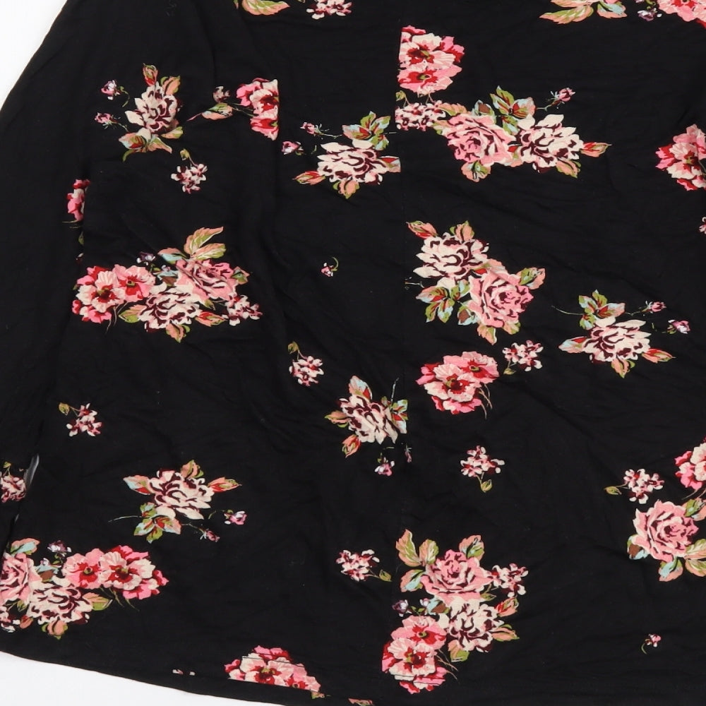 Womens UK Size Peacocks Black Basic Blouse