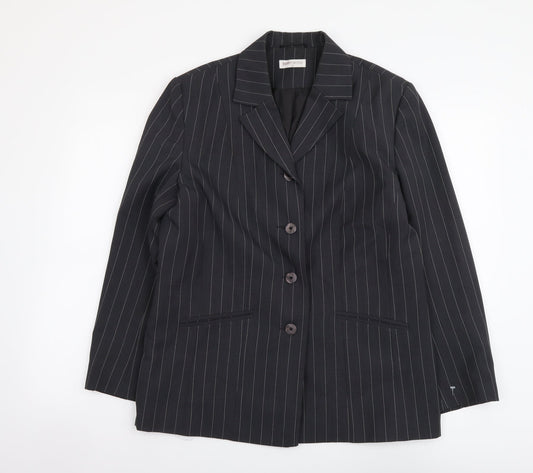 Womens UK Size 14 Bonmarché Regular Grey Suit Jacket