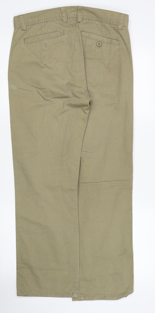 Mens UK Size 30 in Preworn Regular Fit Straight Beige Jeans