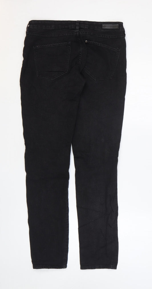 Mens UK Size 27 in H&M Regular Fit Skinny Black Jeans