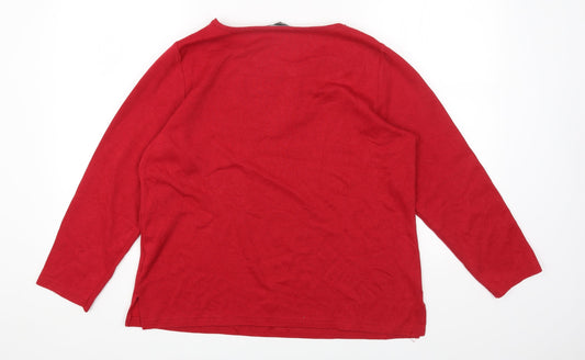 Womens UK Size M Bonmarché Red Pullover Jumper