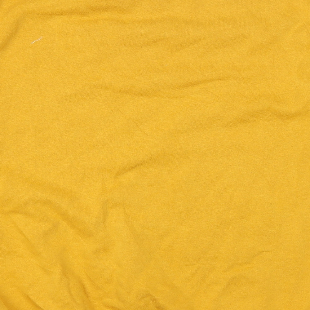 Primark Womens Yellow Round Neck Cotton Pullover Jumper Size M