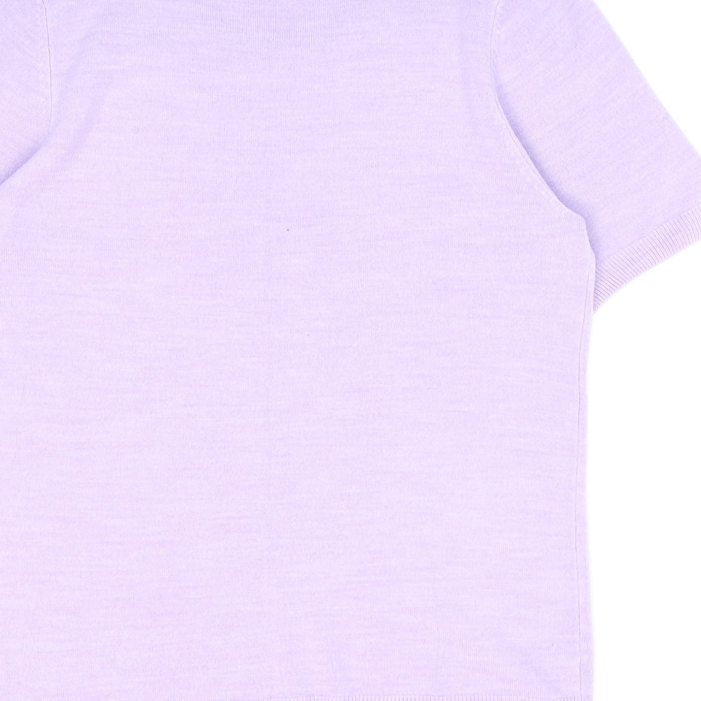 BHS Womens Purple Round Neck Acrylic Pullover Jumper Size 12