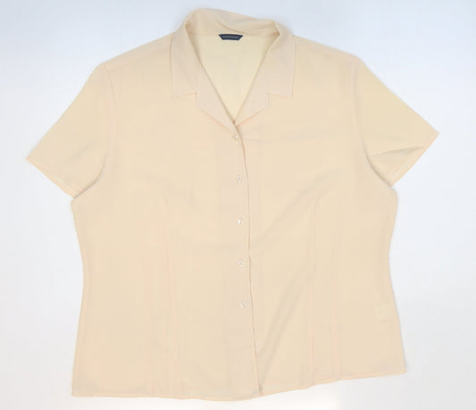 Womens UK Size 18 Debenhams Orange Basic Button-Up