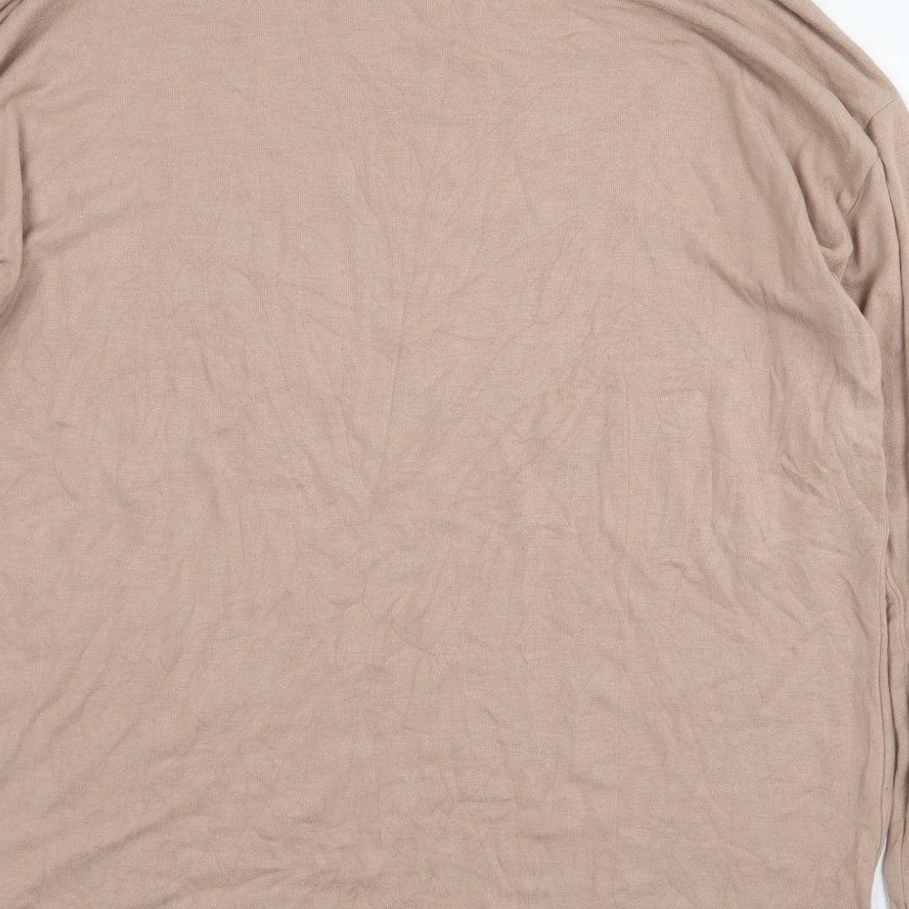 Womens UK Size 10 New Look Maternity Beige Basic T-Shirt
