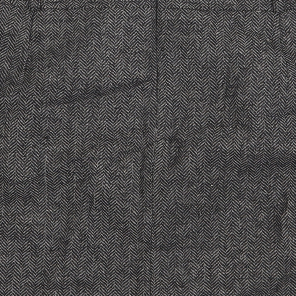 Be Beau Womens Grey Herringbone Polyester Cargo Set Size 10 Zip