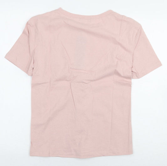 Womens UK Size S Eight Paris Pink Basic T-Shirt