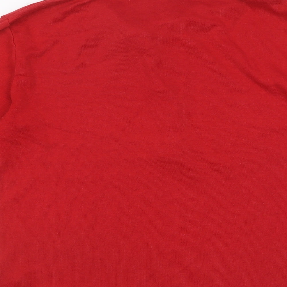 Mens UK Size S First Avenue Red Button-Up Long Sleeve Casual Shirt
