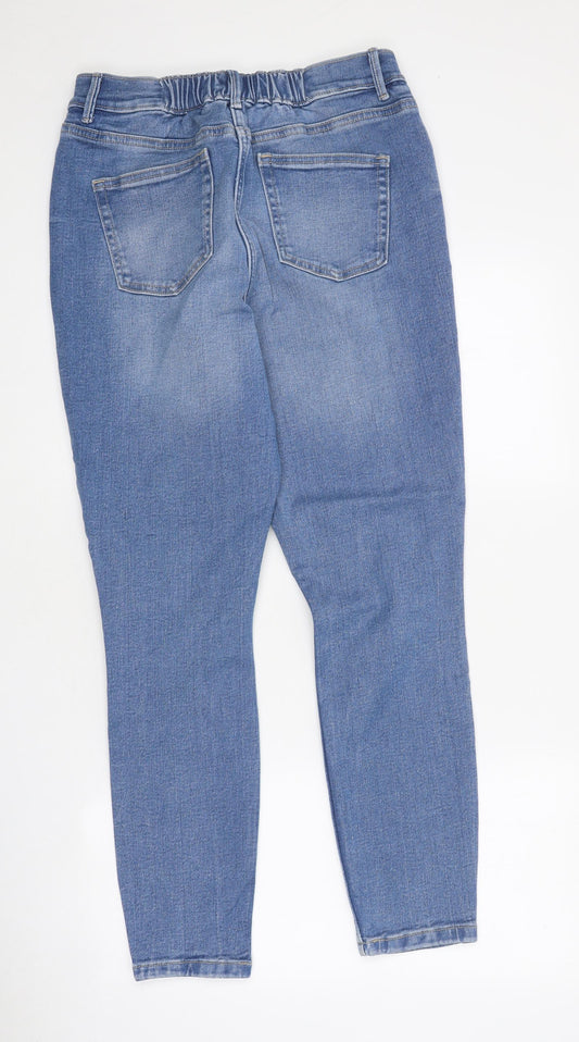 NEXT Womens Blue 100% Cotton Skinny Jeans Size 4 L29 in Regular Zip