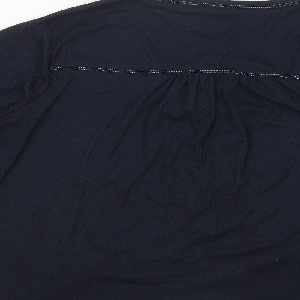 Womens UK Size 2 NEXT Black Basic Button-Up
