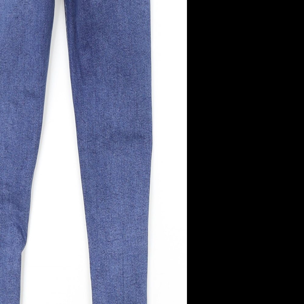 Topshoop Womens Blue Cotton Skinny Jeans Size 28 in L34 in Regular Button