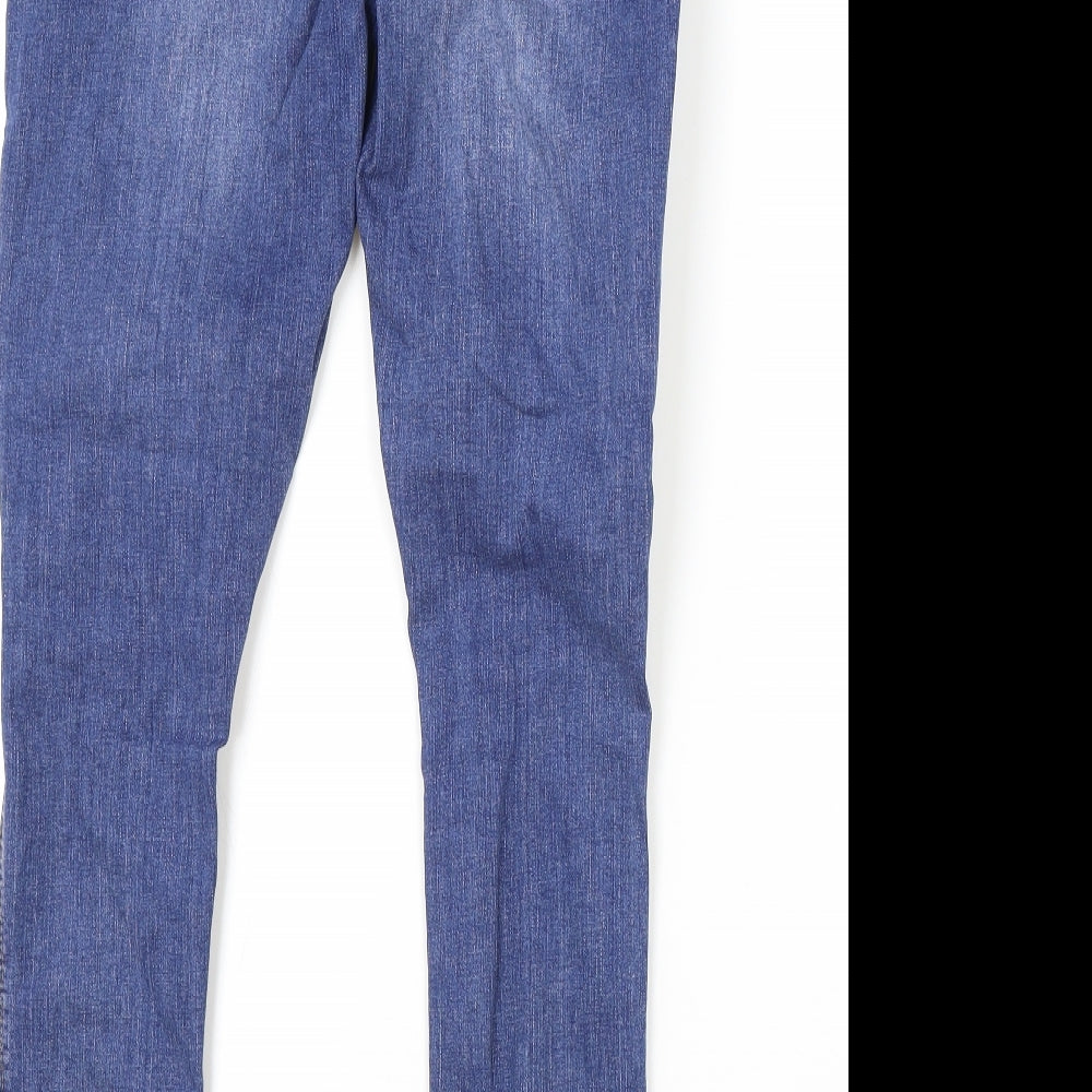 Bee Inspired Mens Blue Cotton Skinny Jeans Size 30 in L29 in Slim Zip
