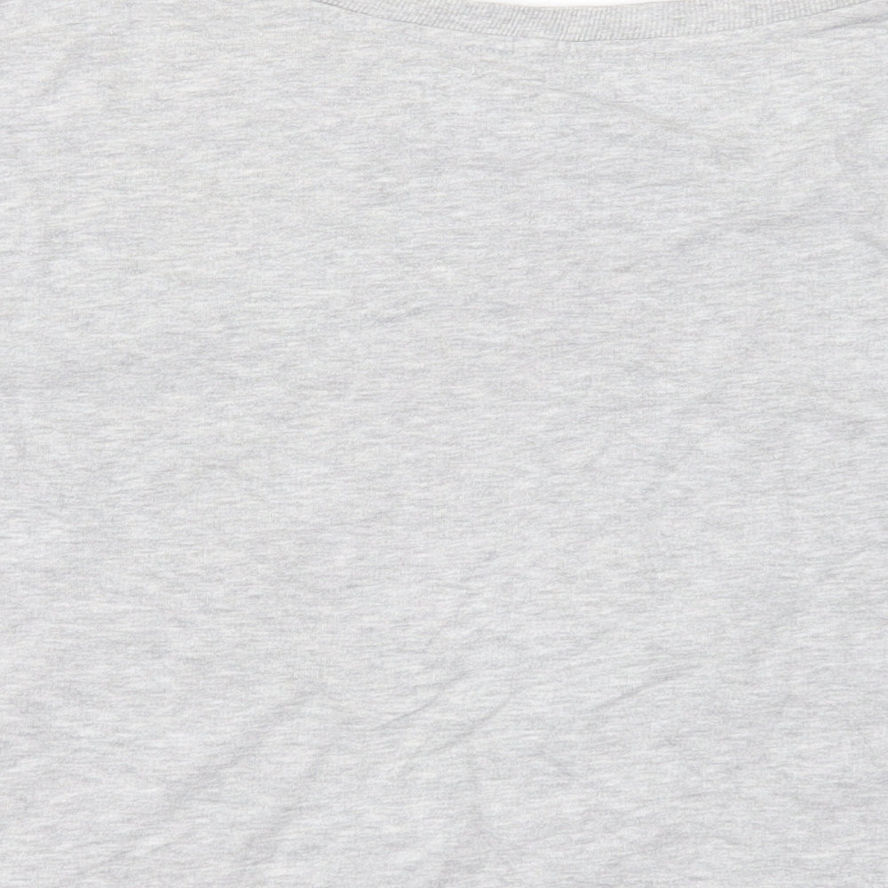 Womens UK Size 10 Atmosphere Grey Cropped T-Shirt