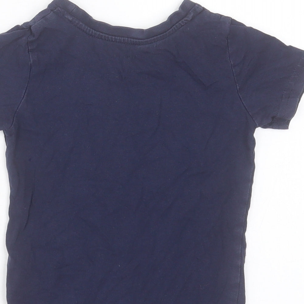 Primark Boys Blue Cotton Basic T-Shirt Size 24 Months Crew Neck Pullover - Fun Like Dad. 24-36 Months