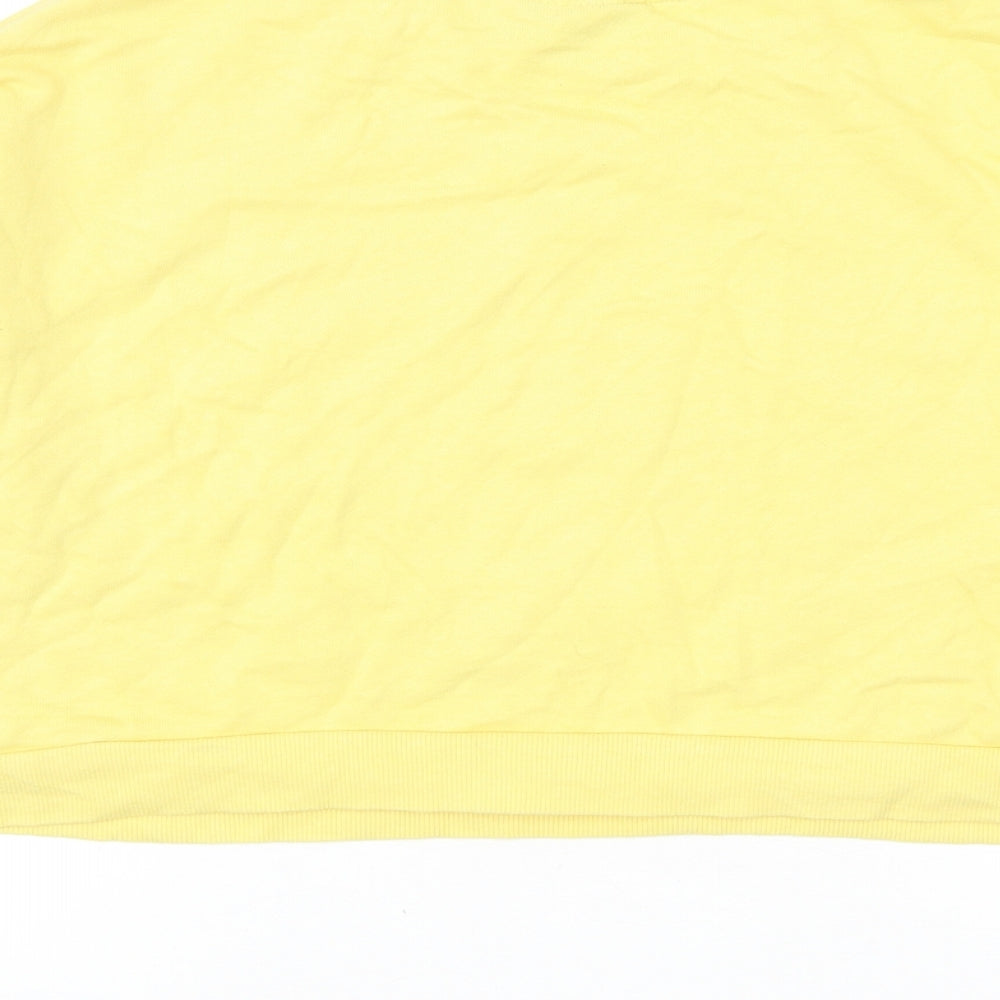 Primark Girls Yellow Cotton Pullover Sweatshirt Size 11-12 Years Pullover - Mickey Mouse Cropped
