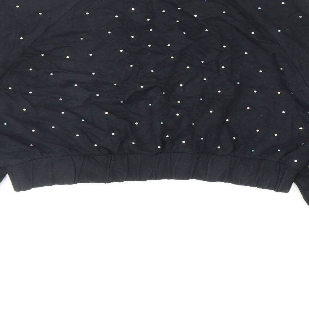 Womens UK Size 12 ASOS Black Pullover Sweatshirt