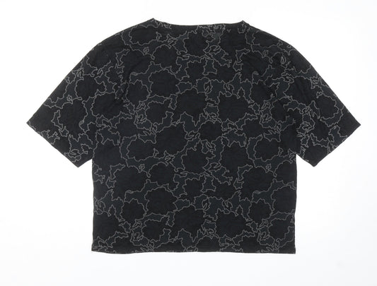Womens UK Size S Topshop Black Basic T-Shirt