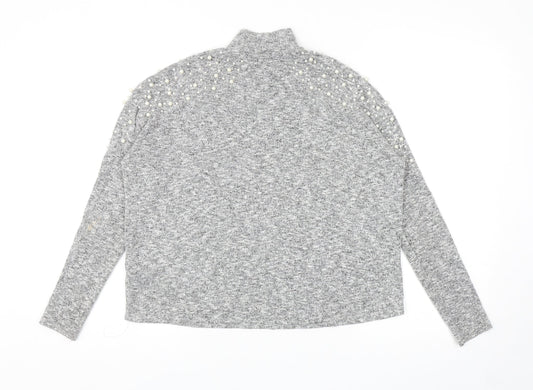 Womens UK Size XS Divided Grey Pullover Jumper