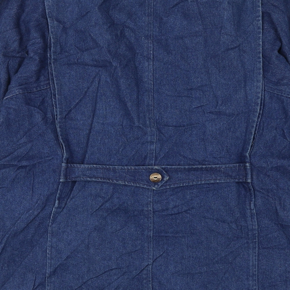 prew Womens Blue Jacket Blazer Size 10 Button