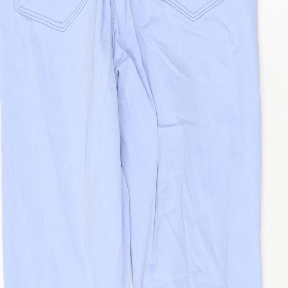 Topshop Womens Blue Cotton Skinny Jeans Size 28 in L30 in Regular Zip