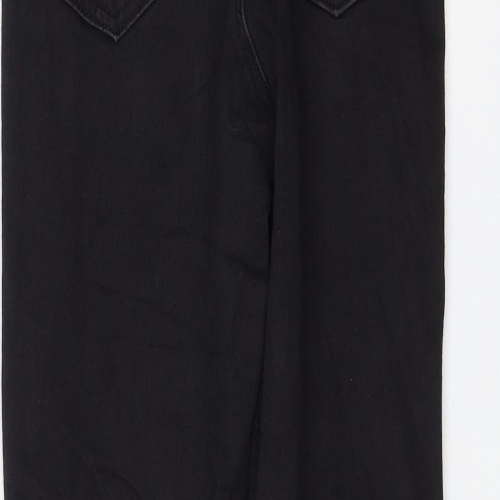 Topshop Womens Black Cotton Skinny Jeans Size 25 in L30 in Regular Zip