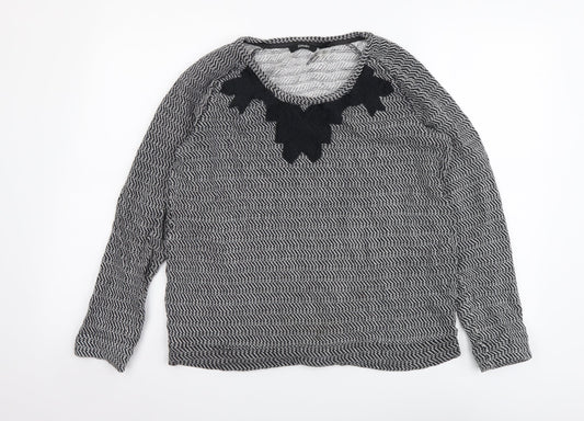 Womens UK Size 18 ESMARA Black Basic Blouse