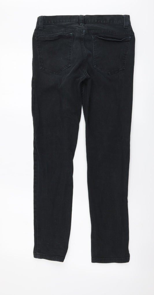 Mens UK Size 28 in Denim & Co. Regular Fit Skinny Grey Jeans