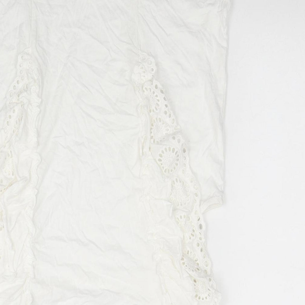 Womens UK Size 14 Very White Basic T-Shirt