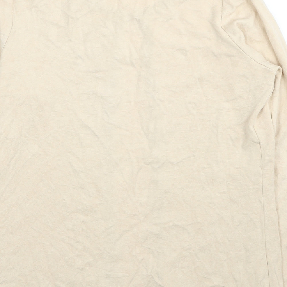 Lavelle Womens Beige Round Neck Viscose Shrug Jumper Size 12