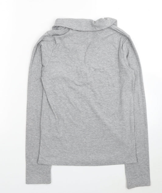 Womens UK Size S Select Grey Jersey Polo