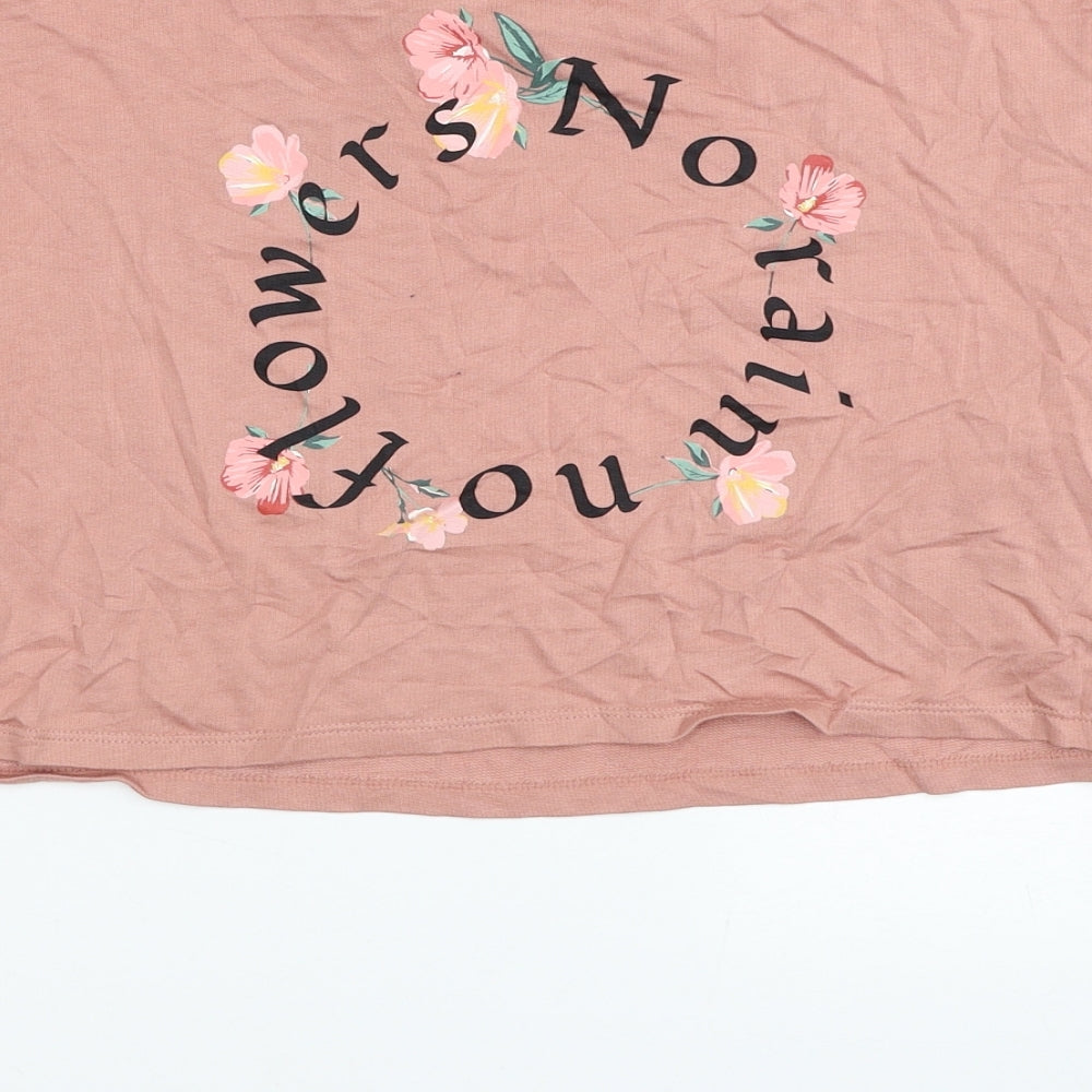 Womens UK Size S Divided by H&M Pink Pullover Sweatshirt