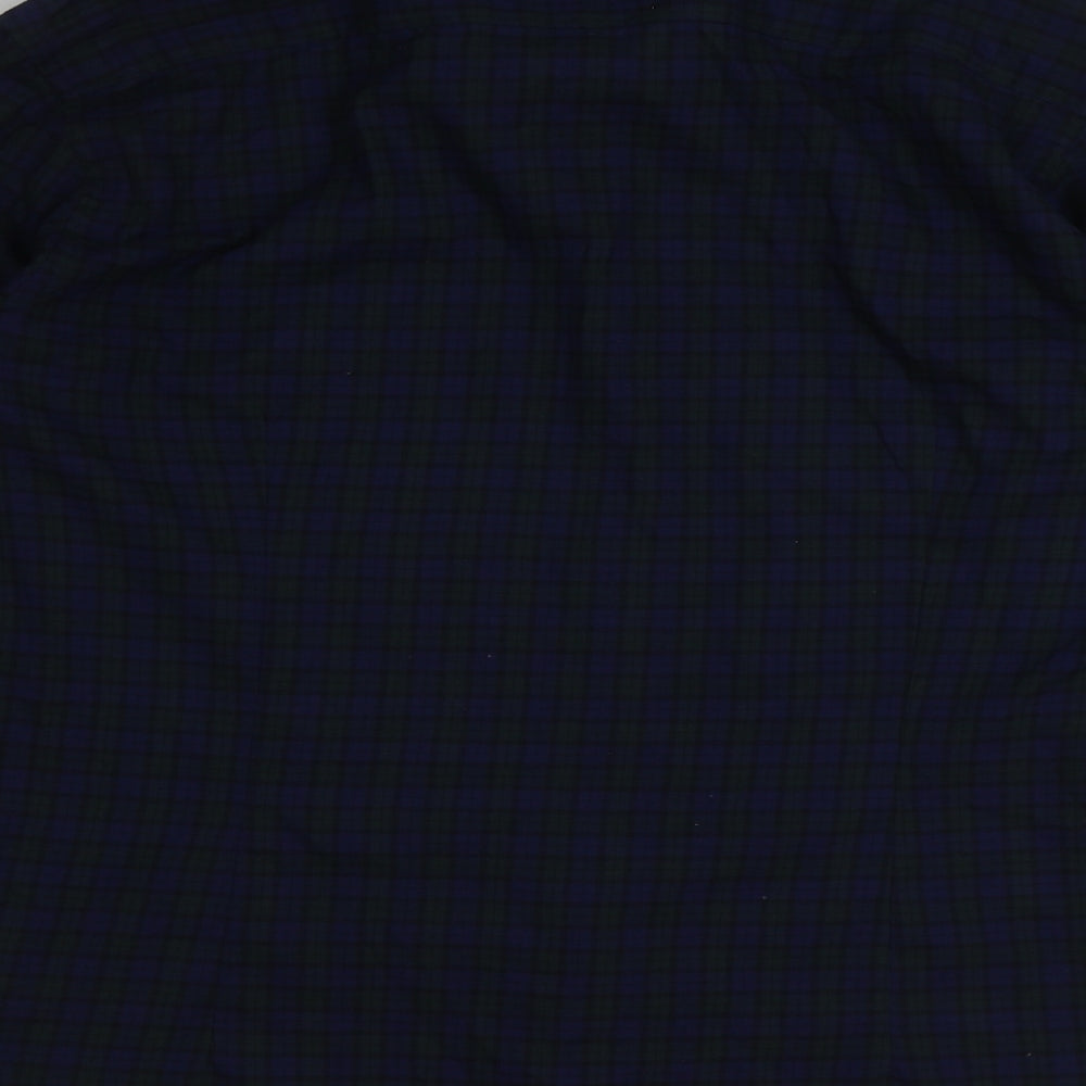 Mens UK Size 15.5 Cedar Wood State Green Button-Up Long Sleeve Casual Shirt