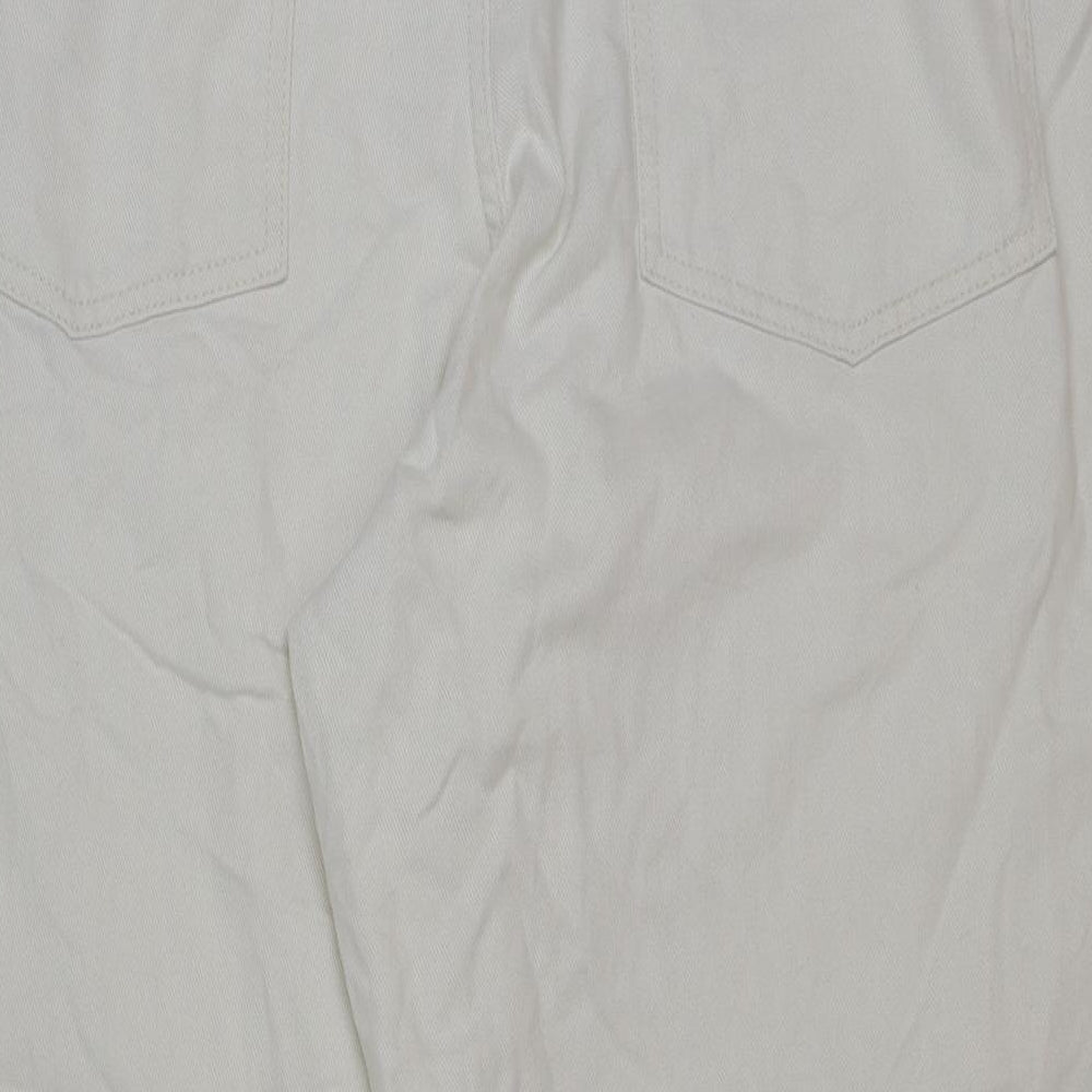 Womens UK Size 18 F&F Regular Fit Straight Ivory Jeans